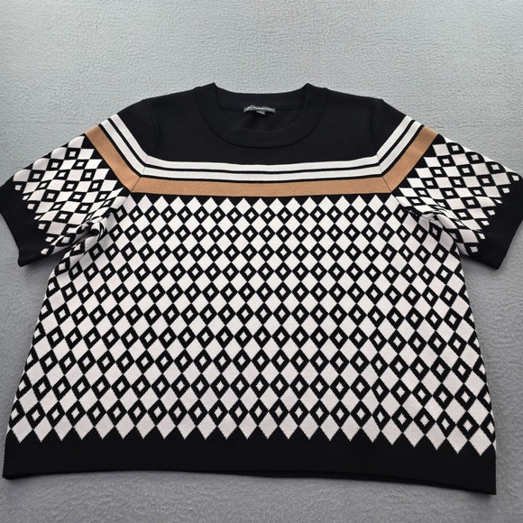Adrianna Papell Sweaters - Adrianna Papell Sweater Women Large Multicolor Geometric Jacquard Oversized Knit